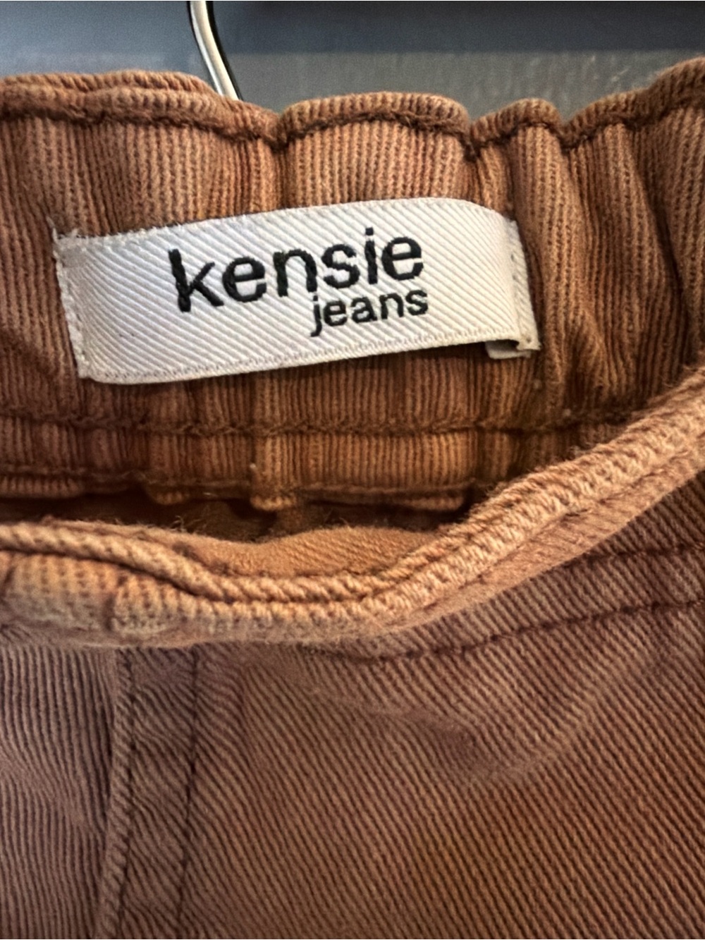 Kensie Wide Leg Crop Pants Size 12 Brown Utility Sailor Front High Rise Stretch - Picture 4 of 7